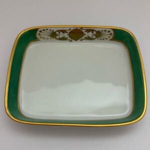 Authentic Herend Porcelain Chinese Bouquet Green Pattern Pair Vintage Rare